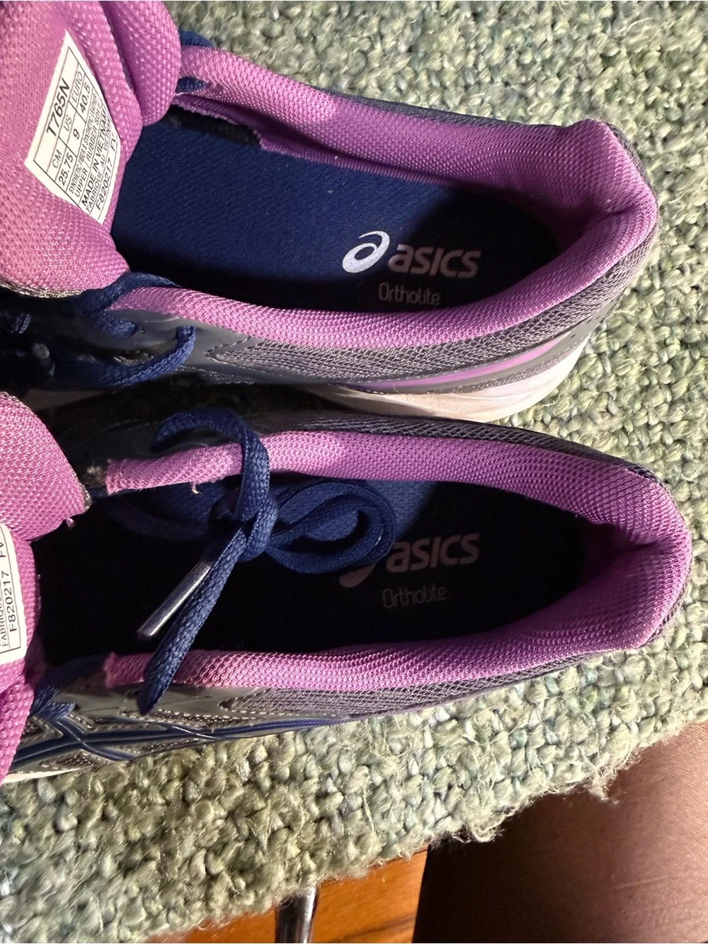 ASICS Women's Gray and Pink Athletic Running Shoes